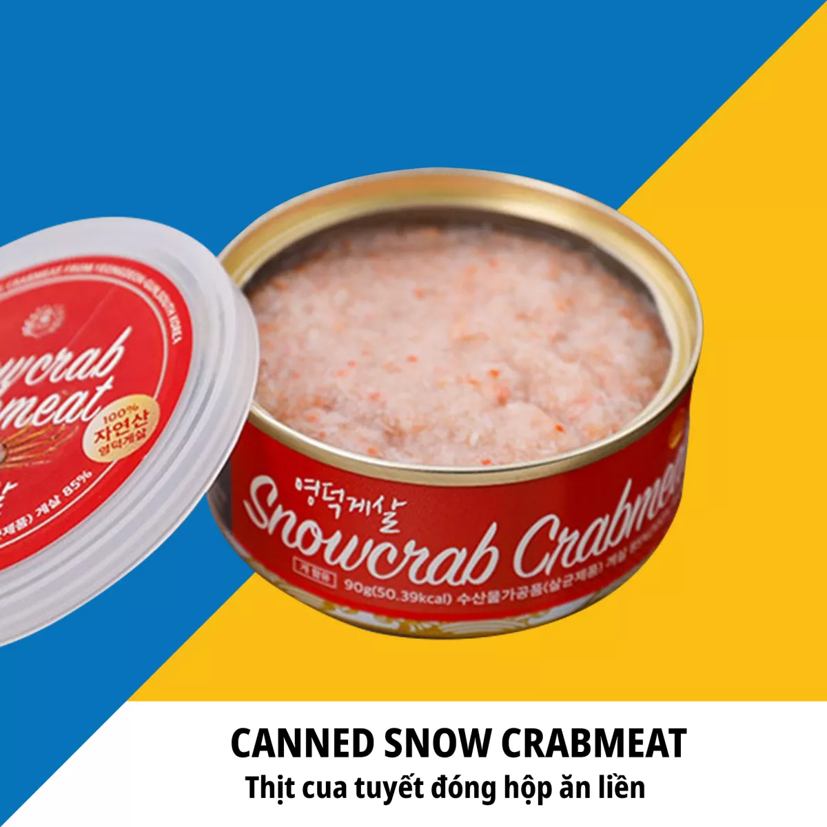 Thịt Cua Tuyết Đóng Hộp Canned Crabmeat Snowcrab 90g - Genuine
